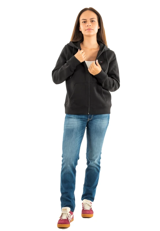 Tommy Jeans Women's Zipped Hoodie, Black (Black), M