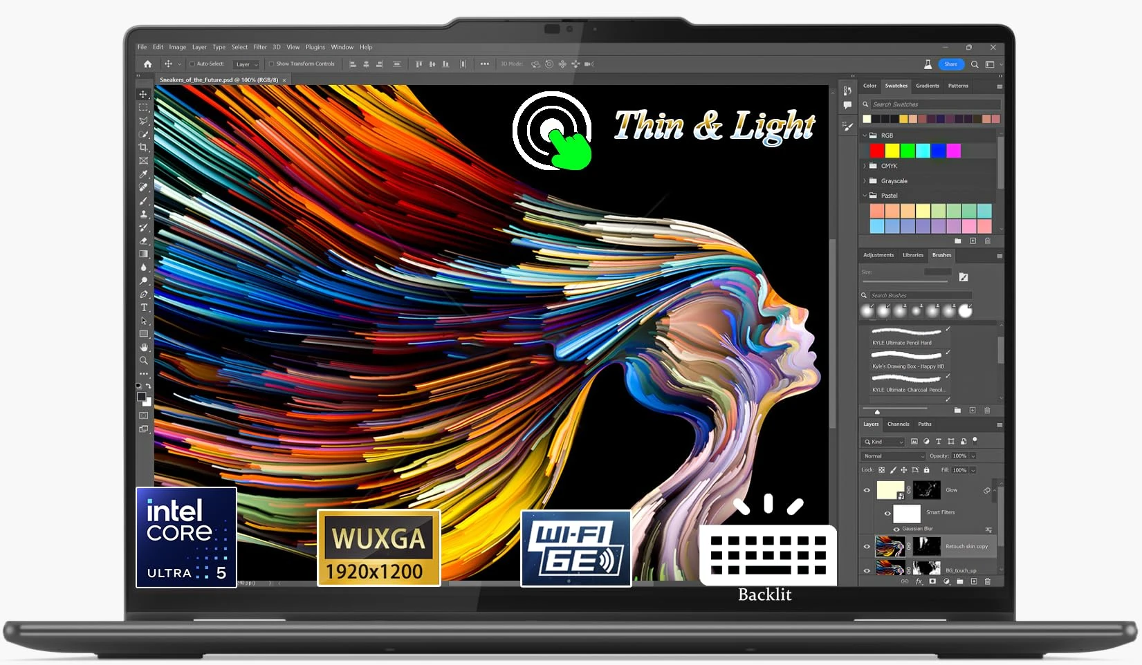 Lenovo - Yoga 7i 16" 16:10 300 Nits WUXGA 2 in 1 Touch-Screen Laptop – 12-Core Ultra 5 125U(Beats i7 1355U) - 2xThunderbolt4 - Wi-Fi6E - Backlit KB- Storm Grey Win11 W/Cloth (16GB RAM | 512GB SSD)