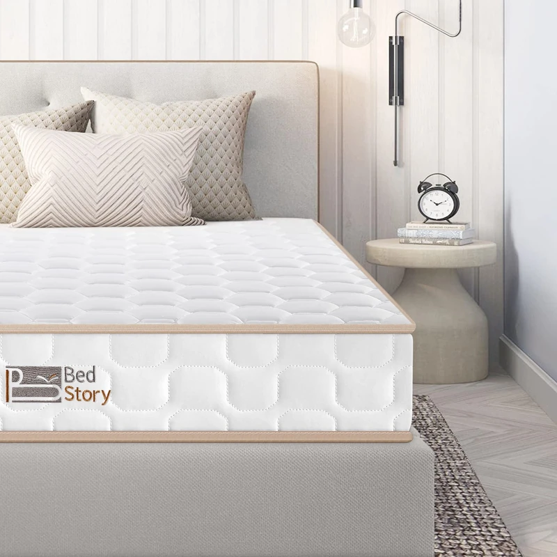 BedStory Double Mattress, Spring Mattress, 135x190x14