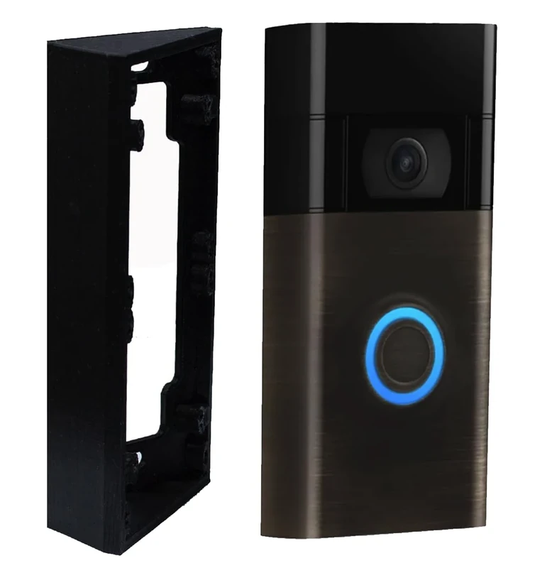 GESTECH Fixed 15 Degree Angle Mount Wedge Only Compatible With Batterry Video Doorbell 1st Gen, 2nd Generation (2nd Gen 2020) All-New Doorbell 2024 (3rd Generation) (15° Angle Mount)