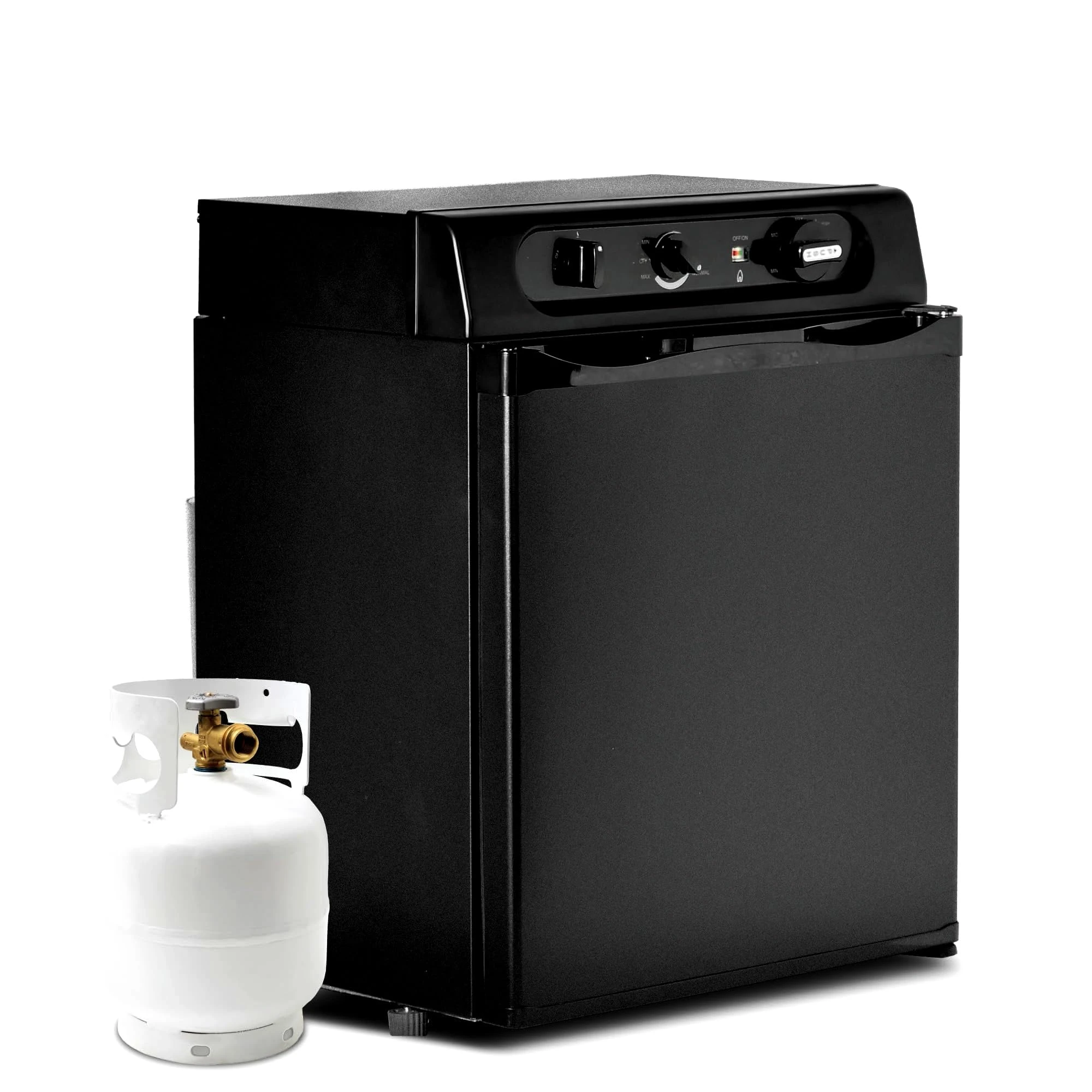 Smad 41L Gas Fridge, 3 Way Propane Feidge for Campervan, RV, Motorhome & Off-Grid Camping - Silent, LPG, Energy-Efficient, Quiet 0dB