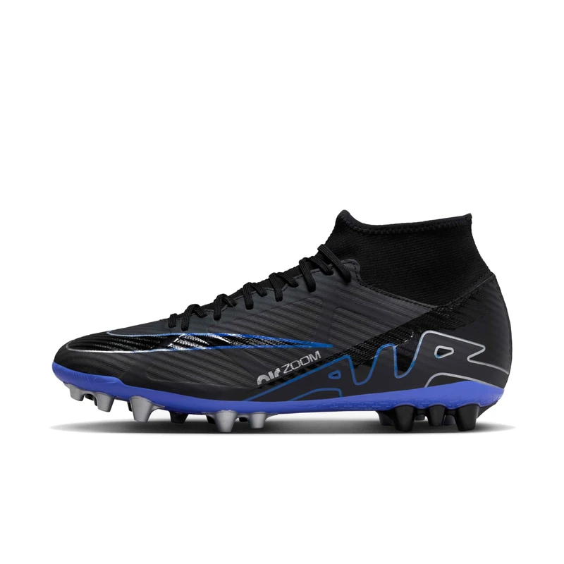 NIKE Mercurial Superfly 9 Academy High Black/Chrome-Hyper Royal 6