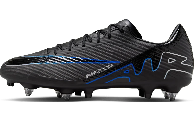 NIKE Zoom Vapor 15 Acad Sg-pro Ac Sneaker Black/Chrome-Hyper Royal 7