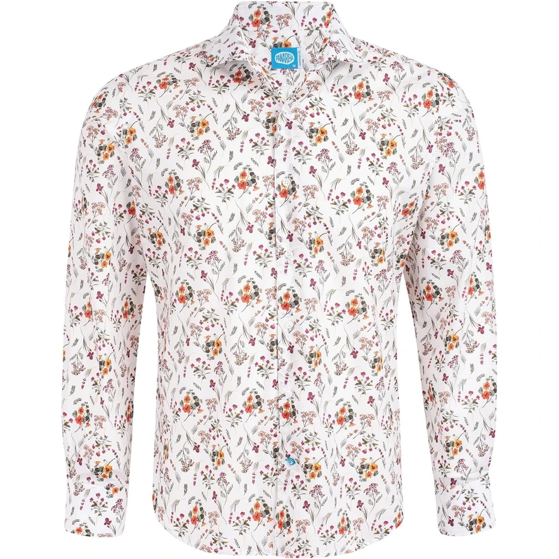 Panareha Men's Floral Shirt Levanto White (S) - Image 1