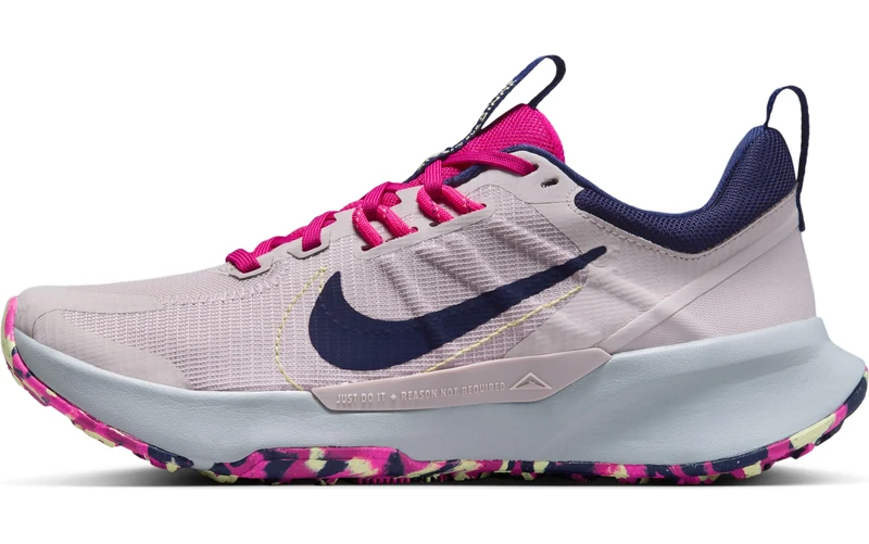 NIKE Women's WMNS Juniper Trail 2 Nn Low, Platinum Violet Purple Ink Fireberry, 3 UK
