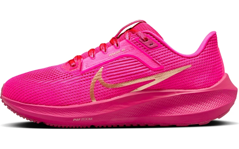 NIKE W Air Zoom Pegasus 40, Low Women, Fierce Pink/MTLC Red Bronze-Pink Foam, 42.5 EU / 42.5 EU