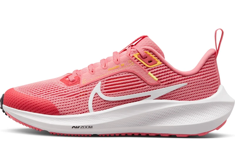 Nike Zoom Pegasus 40 (Gs) Sneaker Coral Chalk/White-Citron Pulse 5.5 - Image 1