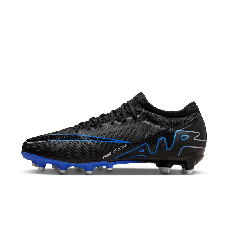 NIKE Zoom Vapor 15 Pro Ag-Pro Sneaker Black/Chrome-Hyper Royal 7