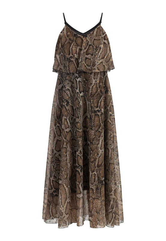 faina Women's Snake Print Maxi Dress, XL