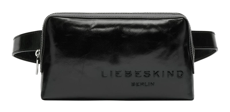 Liebeskind Berlin Women's Beltbag-Elvira PT Crinkle-Black Belt-Bag, Small