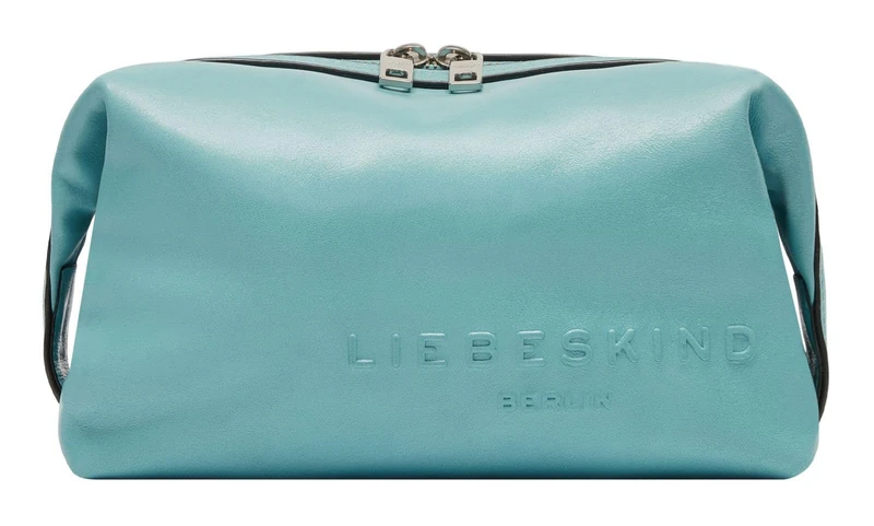 LIEBESKIND BERLIN Leather utility bag Elvira Lamb SF Verna Pouchette Beauty Petrol Blue light blue