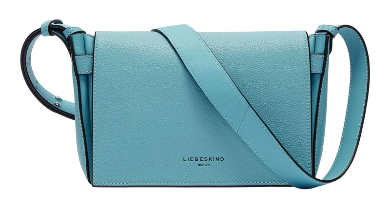 LIEBESKIND BERLIN Leather cross body bag Hilla Small Pebble Crossbody Bag Petrol Blue light blue