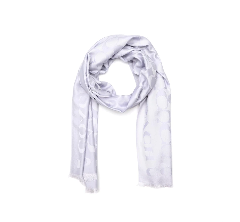 Coach womens Signature C Border StoleStole, Grey, One Size - Image 1