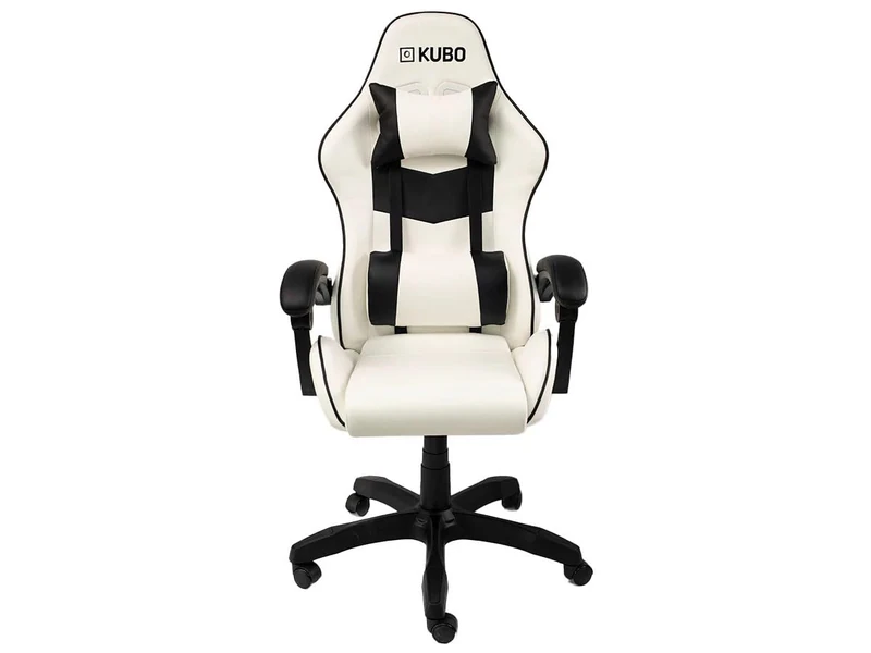 kubo Ergonomic Gaming Chair, Black and White, One Size - Image 1
