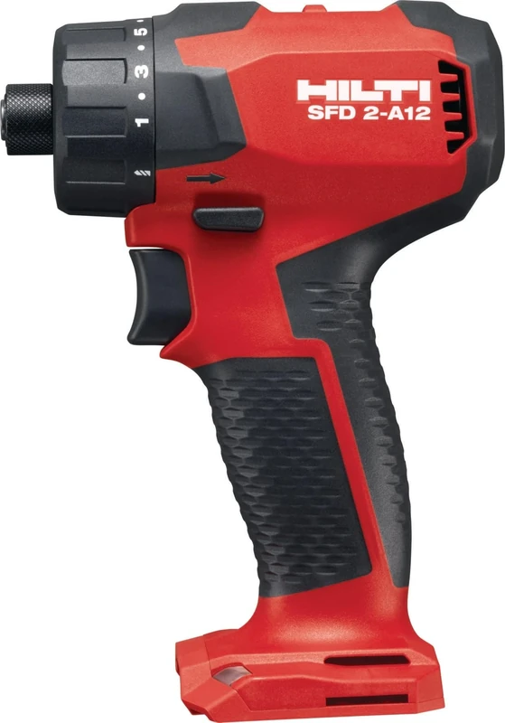 Hilti SFD 2-A12 Cordless Screwdriver, Subcompact (127 mm Long), Lightweight (0.666kg), 1/4" Hex Drill Driver, 1600 RPM, 34Nm Torque, Brushless, 12V, Bare Tool (2200056) - Image 1
