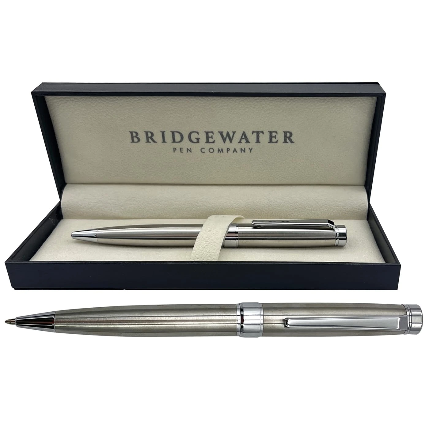 Bridgewater Pen Company Executive Ball Point Pen Collection, Boxed & Sleeved (Galway, Chrome)