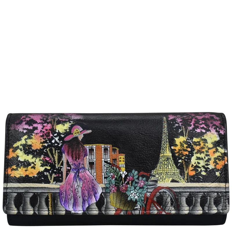 Anna by Anuschka Women Three Fold Organizer Wallet, Paris at Night, One Size