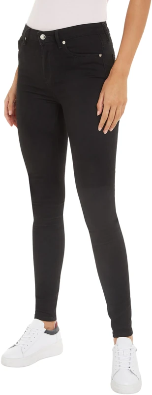 Tommy Hilfiger Women's Skinny Fit Jeans, Black (Black), 28W/34L