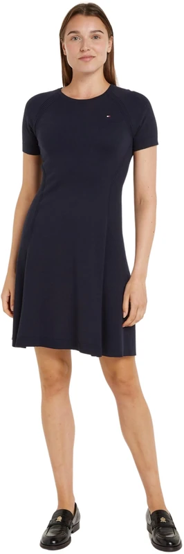 Tommy Hilfiger Women's Short Sleeve Midi Dress - Blue 3XL