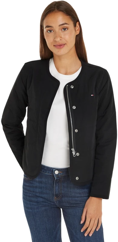 Tommy Hilfiger Women's Lightweight Jersey Lined Jacket, Black (Black), XXL