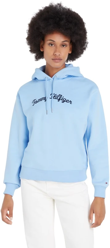 Tommy Hilfiger Women's Hoodie, Blue (Vessel Blue), XXS