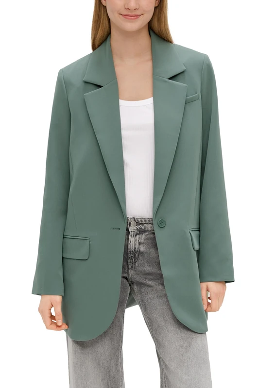 QS Oversize Blazer with Flap Pockets, 7816, 8 - Image 1