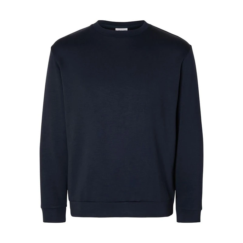 SELETED HOMME SLHEMANUEL Soft Crew Neck Sweat Noos, Sky captain, XXL