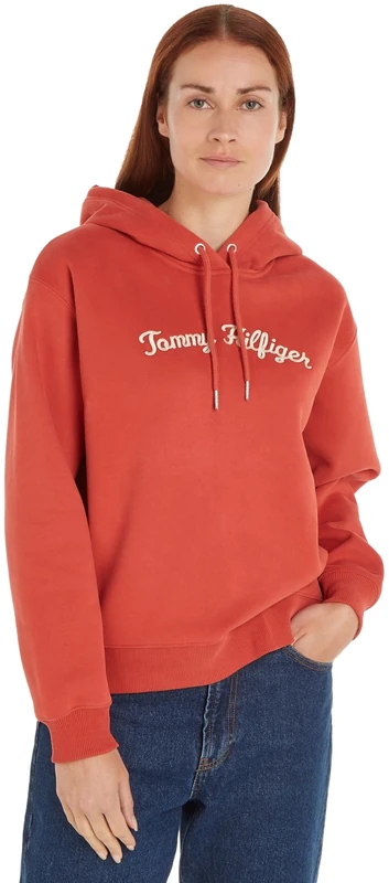 Tommy Hilfiger Women's Hoodie, Red (Terra Red), XS