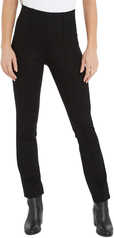 Tommy Hilfiger Women's Slim Fit Knit Trousers, Black (Black), 8
