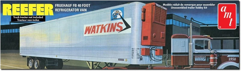 AMT - 1/25 Fruehauf 40' Reefer Trailer Watkins - Plastic Model Kit