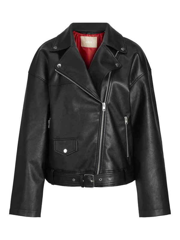 JACK & JONES Women's Jxfrida OTW Biker Jacket, black, XS