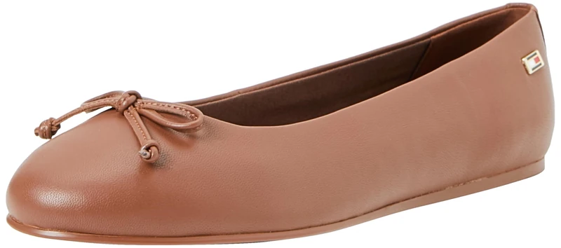 Tommy Hilfiger Women Essential Chic Ballerina, Brown Suede, 36 EU