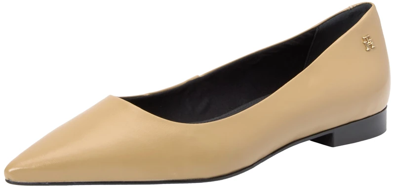 Tommy Hilfiger Women TH Pointy Ballerina, Classic Khaki, 37 EU