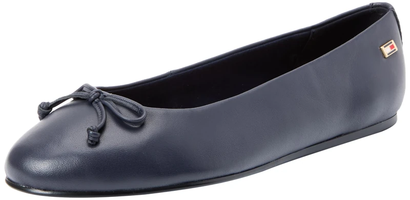 Tommy Hilfiger Women's Elegant Essential Chic Ballet Pumps, Blue (Space Blue), 4