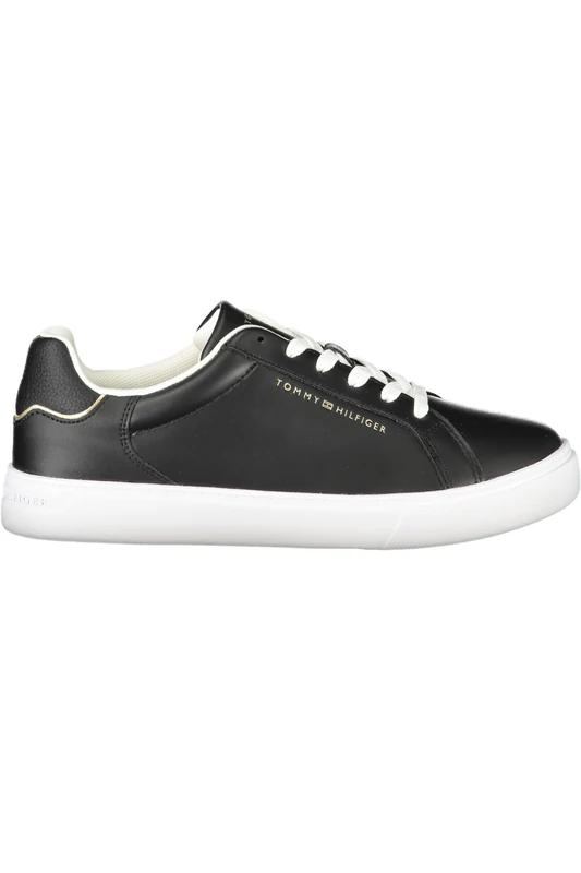 Tommy Hilfiger Women's Essential Leather Court Trainers, Blue (Space Blue), 6,5