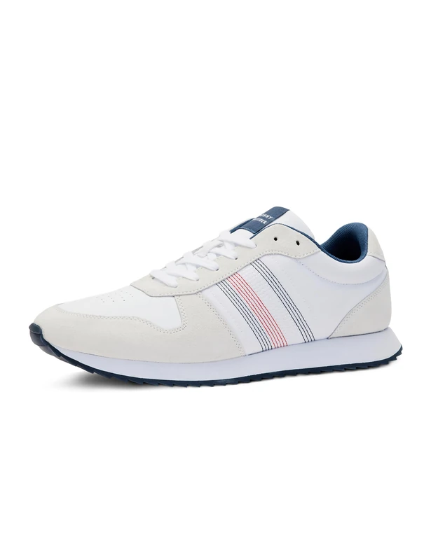 Tommy Hilfiger Men Runner EVO Mix Stitch, White, 42 EU