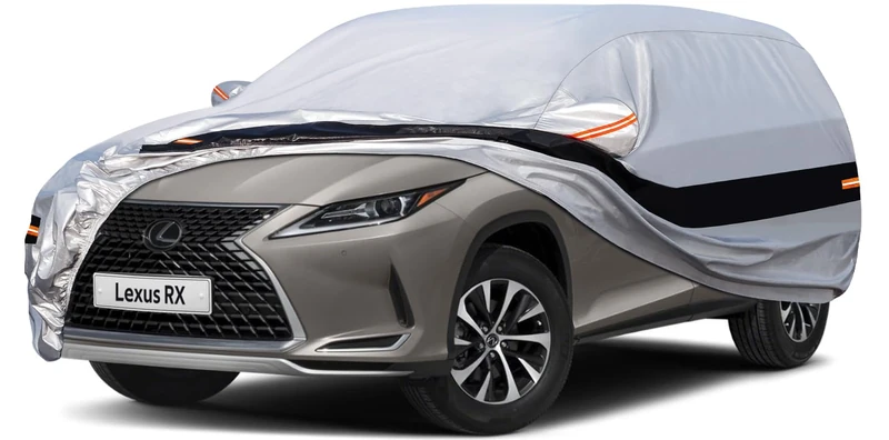 Holthly 10 Layers SUV Car Cover Custom Fit for Lexus RX RX350 RX450 RX500 (2015-2024) Waterproof All Weather for Automobiles, Outdoor Full Cover Sun UV Rain Protection.Black