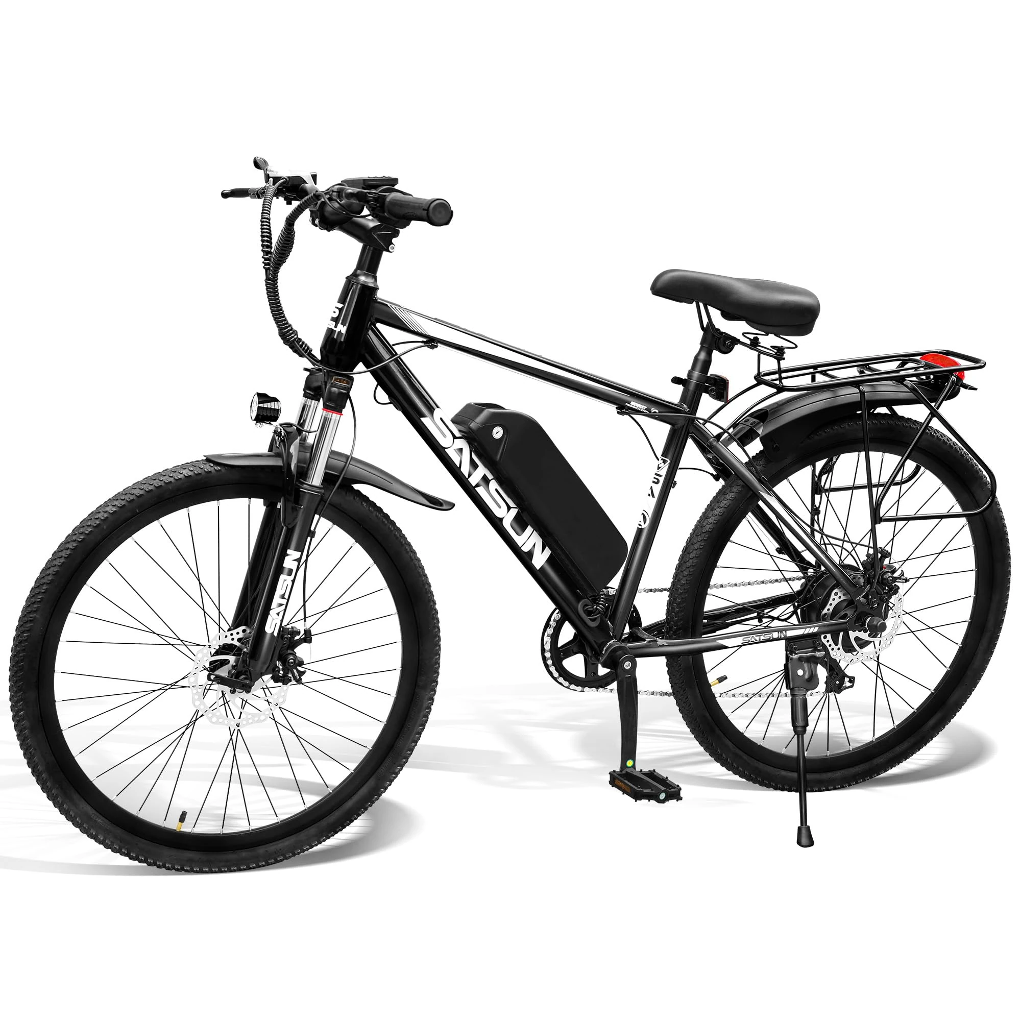 26'' Electric Bikes for Adults. City Commuter E-bike with High-Speed Brushless Motor. Electric Bike for 7 Speed Gear, Built-in 36V-8Ah/13Ah Removable Li-Ion Battery, G51 LCD Display, Dual Disc Brake