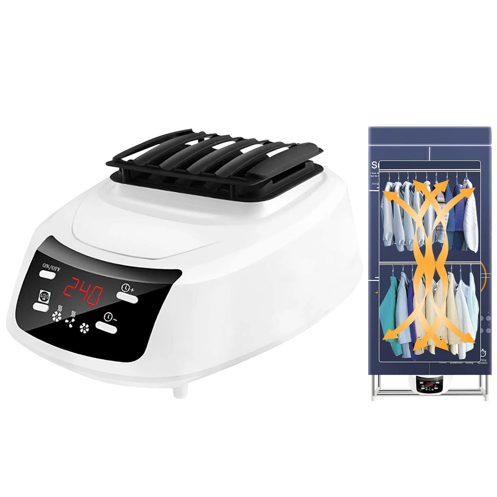 EGGPOD Portable, Foldable Dryer - Automatic Touch Screen Machine, Fast Clothes Dryer for Delicate Garments