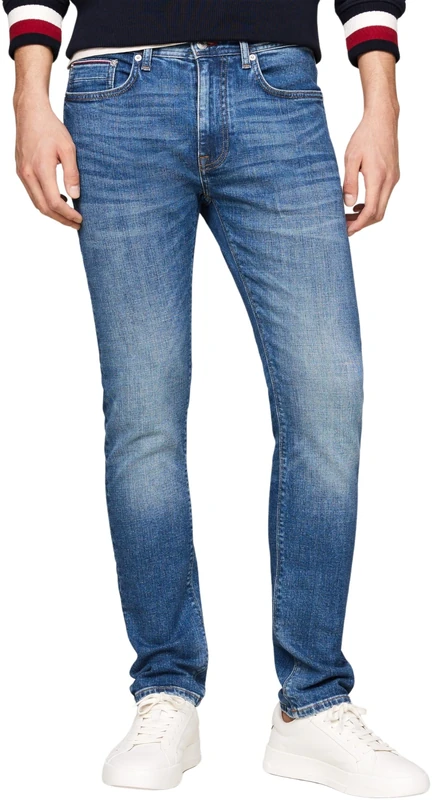 Tommy Hilfiger Men's Slim Fit Jeans, Blue (Cross Blue), 28W/36L - Image 1