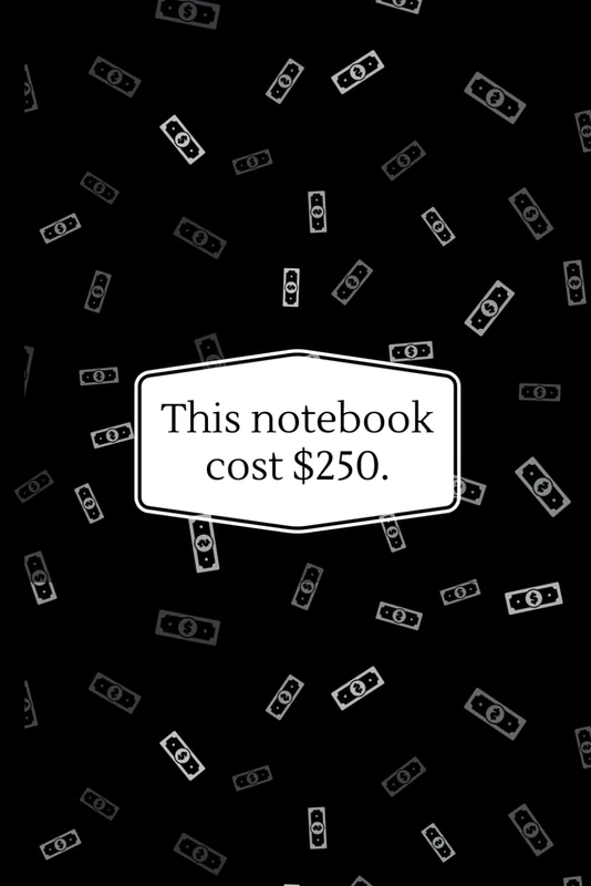 The Millionaire's Memo Pad: A Notebook for the Wealthy - This notebook cost $250. - 120 page 6" x 9" blank journal