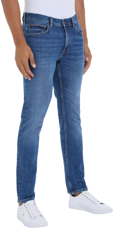 Tommy Hilfiger Men's Straight Fit Jeans, Blue (Custer Indigo), 29W/36L