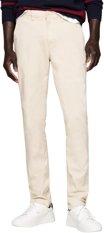 Tommy Hilfiger Men's Bleecker Essential Twill Slim Fit Chinos, Beige (Classic Beige), 28W/30L