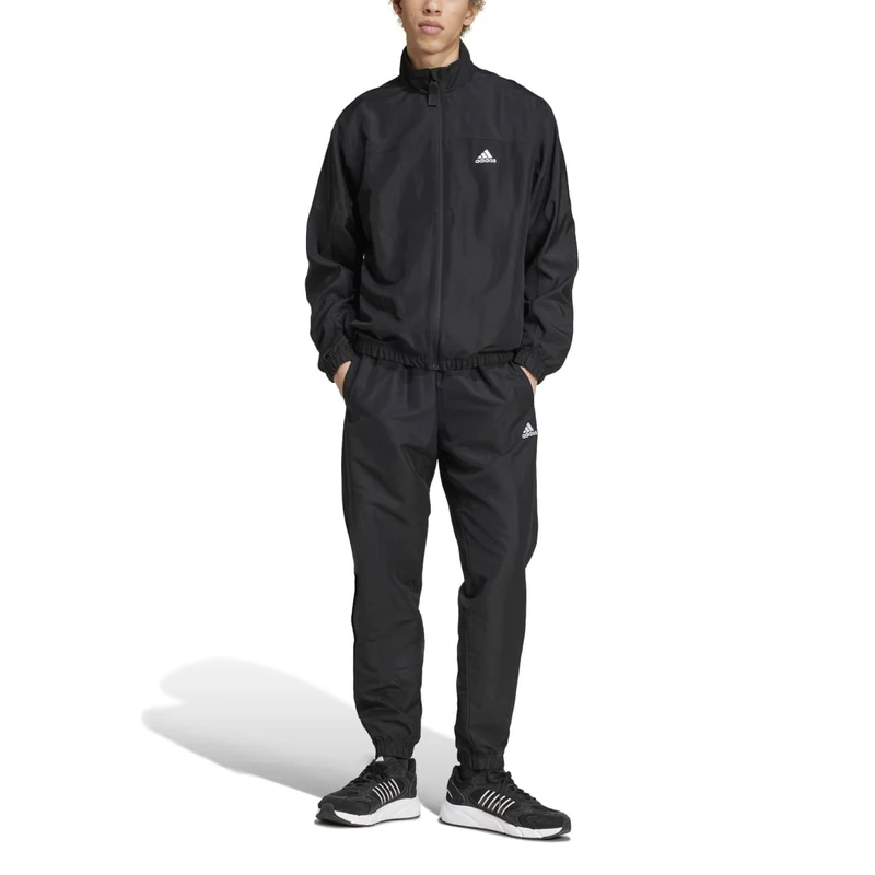 adidas Men's SPORTSWEAR WOVEN COLORBLOCK TRACKSUIT, black, S