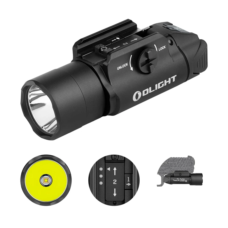 OLIGHT PL Turbo Valkyrie Tactical Lamp Light Source LED Focused 800 Lumens 515 Meters Range Compatible with Different Types of Tracks and Used for Hunting, Outdoor Research