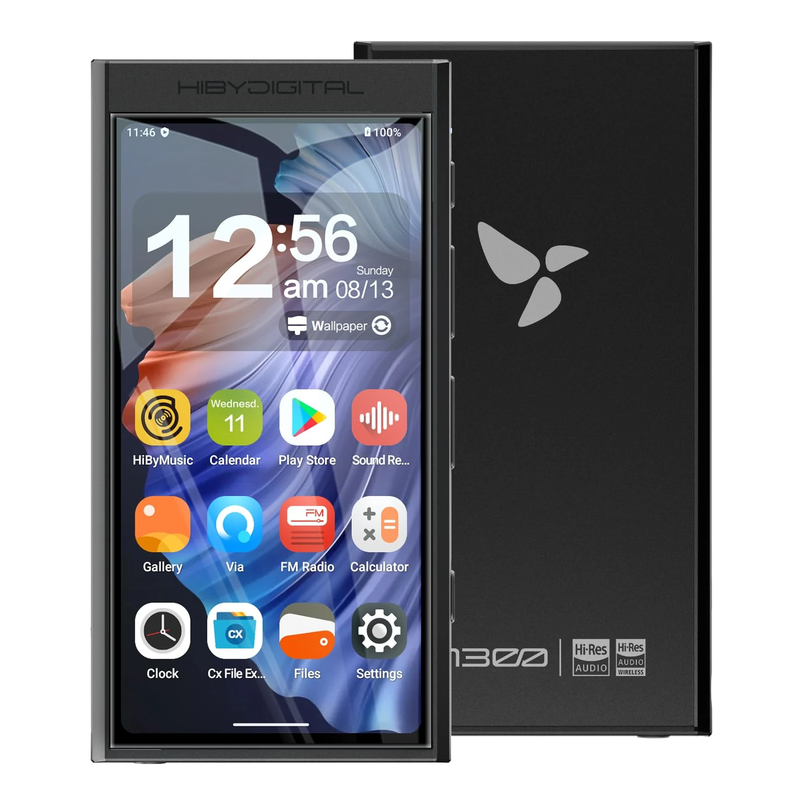 HiBy Digital M300 Android MP3 Player with Bluetooth and WiFi Streaming Player Android 13 Snapdragon 665 HiFi Audio (PCM/DSD) FM Radio Speaker Touchscreen 32GB + 2TB Expandable Storage