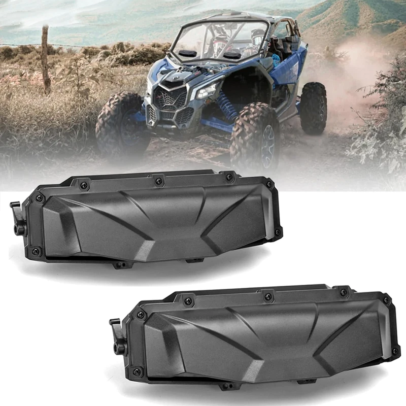 RUNNING PANTHER UTV Windshield Vent Self Install Kit, 2pcs Windscreen Ventilation Defrost Defog Accessories for Hard Coated Polycarbonate Windshields, Compatible with Can Am Maverick X3