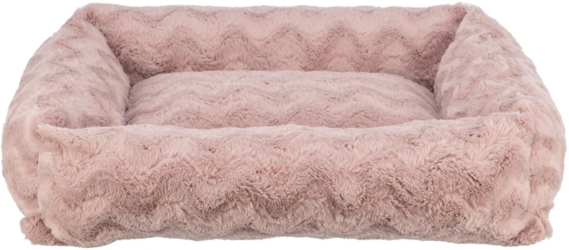 TRIXIE Orthopaedic Vital Loki Dog Bed 80 × 60 cm in pink dog cushion with memory foam - dog basket for medium-sized dogs - joint-friendly and relieving - 37937