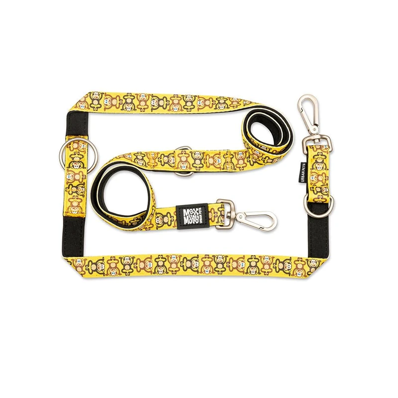 Max & Molly Multifunctional Dog Lead 2 m with 2 Carabiners, Monkey Maniac/L Shoulder Lead Padded, Safe & Flexible - Comfort for Your Faithful Companion