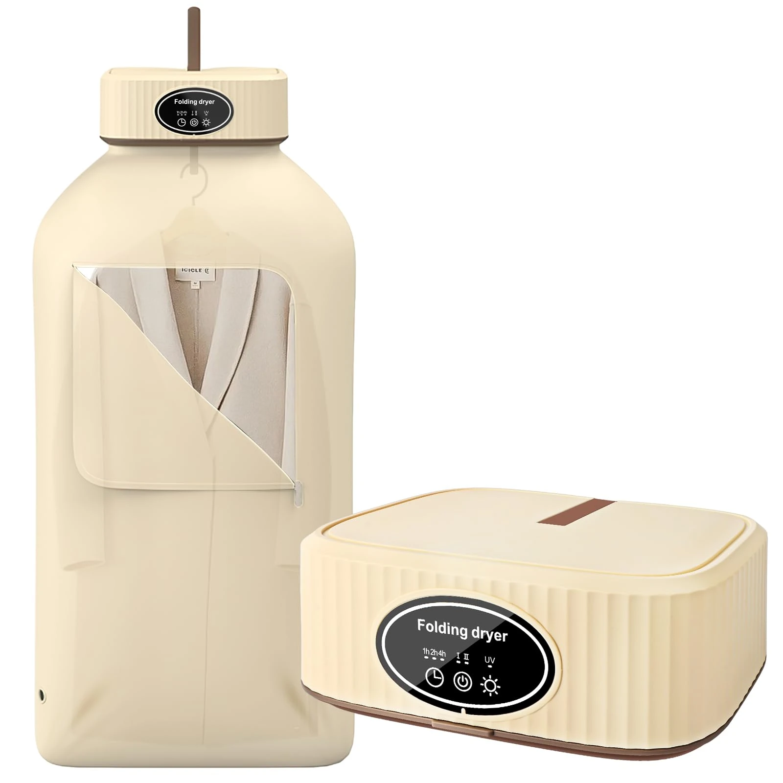 Portable Clothes Dryer, Electric Clothes Dryer 600w Multifunctional Dryer Machine with Timer, Detachable Fast Drying Travel Clothes Dryer, Heated Clothes Airer with Cover for Apartments RV Laundry